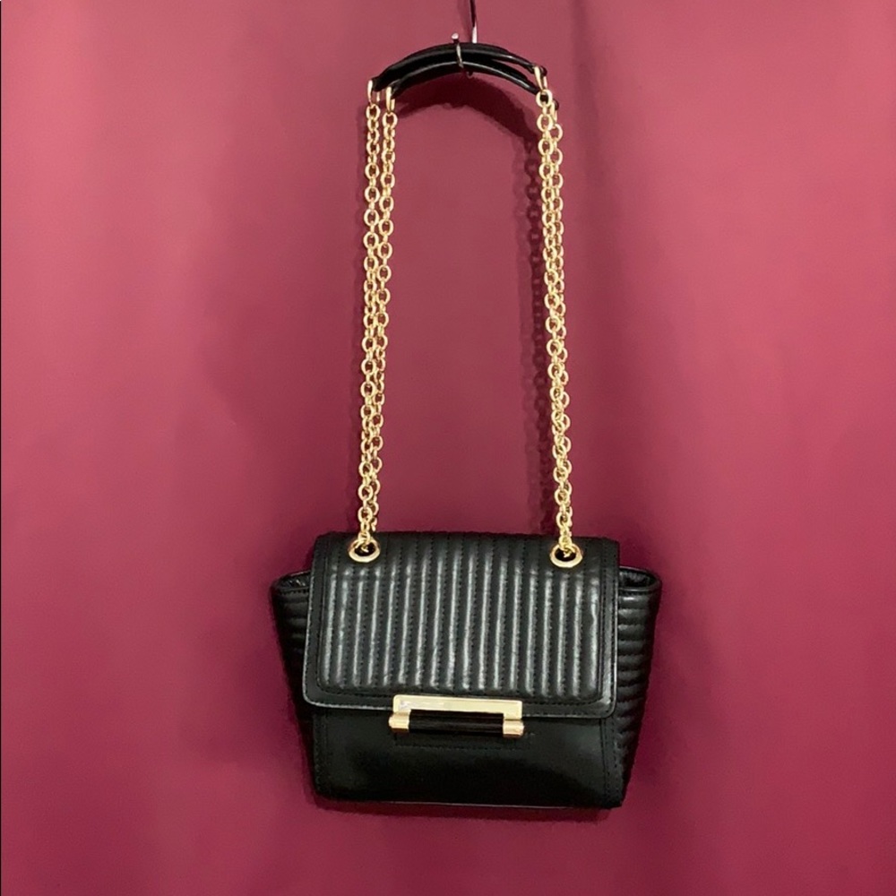 DVF Black 440 Rail Quilted Leather Crossbody Bag